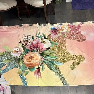 Floral Unicorn curtains